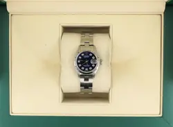ROLEX LADIES DATEJUST 6917 BLUE DIAMOND DIAL SS OYSTER NO PAPERS 26MM