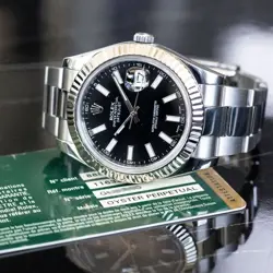 ROLEX 126334 DATEJUST II 41MM BLACK DIAL STAINLESS STEEL WATCH