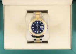 2006 ROLEX YACHT-MASTER 16623 BLUE DIAL TT 18KT OYSTER NO PAPERS 40MM