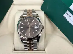 ROLEX DATEJUST TWO TONE ROSE GOLD CHOCOLATE DIAL JUBILEE BRACELET 126331, 2020