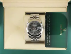 2024 ROLEX DATEJUST 126300 WIMBLEDON ROMAN DIAL SS JUBILEE WITH PAPERS 41MM