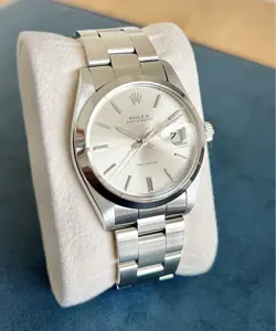 ROLEX OYSTERDATE PRECISION REF.6694 ANTIQUE SILVER DUAL HAND WINDING WRISTWATCH