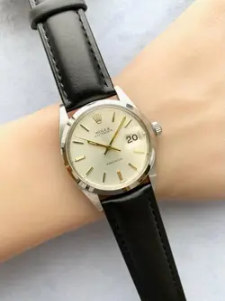 ROLEX OYSTERDATE PRECISION REF.6694 ANTIQUE WHITE DUAL HAND WINDING WRISTWATCH