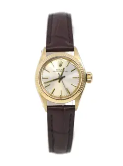 ROLEX OYSTER PERPETUAL 18K YELLOW GOLD WATCH 6619