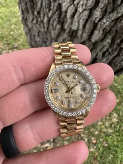 ROLEX DATEJUST 6917- 26MM 18KT GOLD - DIAMOND DIAL & BEZEL - GOOD CONDITION