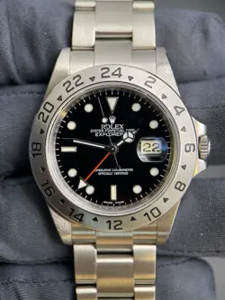 MINT 2010 ROLEX EXPLORER II 16570 STEEL BLACK DIAL AUTOMATIC DATE WATCH 40MM