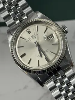 VINTAGE ROLEX DATEJUST 36MM 1601 STAINLESS STEEL “DOORSTEP DIAL”