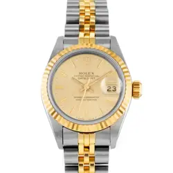 ROLEX DATEJUST 26 69173 CHAMPAGNE INDEX STEEL YELLOW GOLD JUBILEE LADIES WATCH