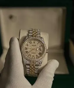 HIGH QUALITY VVS MOISSANITE ROLEX ***PASSES DIAMOND TESTERS***