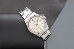 ROLEX DATE 1501 SILVER OYSTER BRACELET WITH SILVER BEZEL AND SILVER DIAL