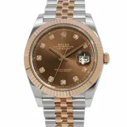 ROLEX DATEJUST 41 41MM STEEL 18K ROSE GOLD CHOCOLATE DIAL 126331G