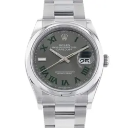 ROLEX DATEJUST 36 36MM STAINLESS STEEL SLATE DIAL 126200