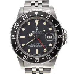 ROLEX GMT MASTER 16750 CAL.3075 DATE BLACK DIAL AUTOMATIC MEN'S WATCH A#138820