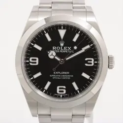 ROLEX EXPLORER I 214270 SS AT BLACK DIAL 3 EXTRA LINKS