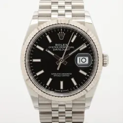 ROLEX DATEJUST 126234 SS×WG AT BLACK DIAL 1 EXTRA LINK