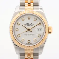 ROLEX DATEJUST 179173G SS×YG AT WHITE DIAL 1 EXTRA LINK