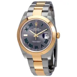 ROLEX DATEJUST 41 SLATE DIAL AUTOMATIC MEN'S STEEL AND 18KT YELLOW GOLD OYSTER