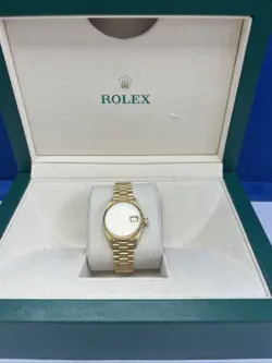 ROLEX DATEJUST 69178 PRESIDENT 18K GOLD BRACELET CHAMPAGNE DIAMOND DIAL 26MM BOX