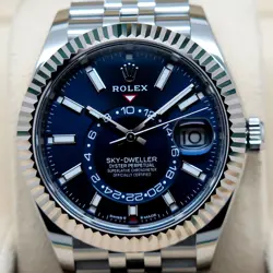 WITH BLUE DIAL
