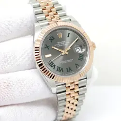 ROLEX 126331 DATEJUST 41 18K/SS WITH SLATE ROMAN DIAL ON JUBILEE