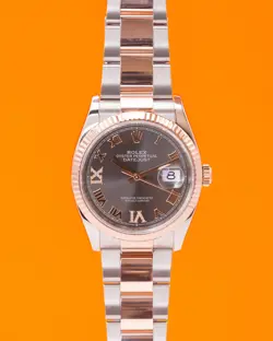 Rolex Datejust 36mm 126231 Rhodium Diamond Dial Two Tone Rose Oyster