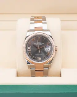 Rolex Datejust 36mm 126231 Rhodium Diamond Dial Two Tone Rose Oyster