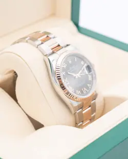 Rolex Datejust 36mm 126231 Rhodium Diamond Dial Two Tone Rose Oyster