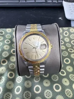 ROLEX DATEJUST 1986 36MM TWO-TONE CHAMPAGNE DIAL THUNDERBIRDBEZEL JUBILEE 16013