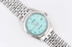ROLEX DATEJUST 36 1601 CUSTOM TURQUOISE BLUE ARABIC DIAL