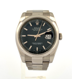 ROLEX DATEJUST 116200 36MM BLUE DIAL STAINLESS STEEL OYSTER WATCH