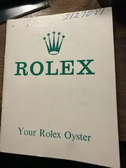 100% ORIGINAL VINTAGE ROLEX 1971 PUNCHED WARRANTY  BOOKLET 2.1MM SERIAL REF 1601