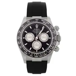 ROLEX COSMOGRAPH DAYTONA WHITE GOLD BLACK DIAL OYSTERFLEX 40MM 126519LN FULL SET