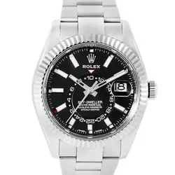 ROLEX SKY-DWELLER BLACK DIAL 42MM STEEL