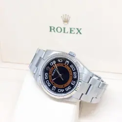 ROLEX 36MM BLACK ARABIC DIAL OYSTER PERPETUAL REF: 116034 (M SERIES)
