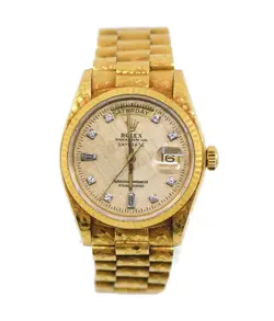 ROLEX DAY DATE 18K YELLOW GOLD WATCH 18038