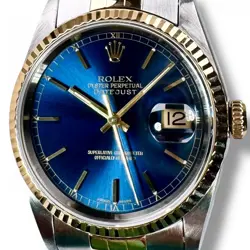 MEN'S ROLEX DATEJUST 16233 BLUE DIAL
