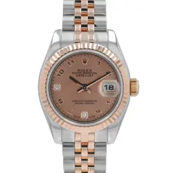 ROLEX DATEJUST LADIES WATCH 179171 TWOTONE ROSE RARE MOP DIAMOND W/ BOX & CERT