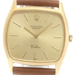 ROLEX CELLINI 3805 K18YG CAL.1600 GOLD DIAL HAND WINDING MEN'S WATCH_878840