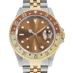 ROLEX GMT MASTER II 16713 BROWN SINGLE BUCKLE 5 ROW JUBILEE BRACELET R NUMBE...
