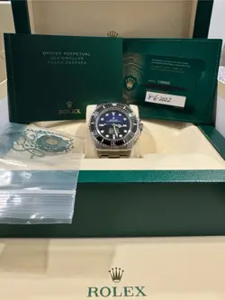 ROLEX SEA-DWELLER 126660 SILVER OYSTER BRACELET WITH BOX AND PAPERS