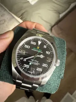 ROLEX AIR-KING 116900 SILVER OYSTER BRACELET WITH SILVER BEZEL WITH BOX ONLY