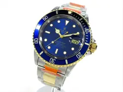 ROLEX 16613 BLUE SUBMARINER DATE YG  TO200662