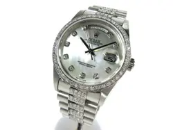 ROLEX 18346NG DAY DATE 36 SHELL 10P DIAMOND BEZEL  TO200679