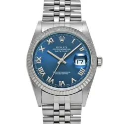 USED ROLEX DATEJUST 16234 BLUE CASE SIZE 36×36MM MEN'S WATCH #421474