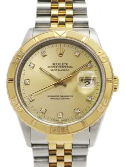 ROLEX DATEJUST TURN-O-GRAPH DIAMOND 16263G S MEN #T120