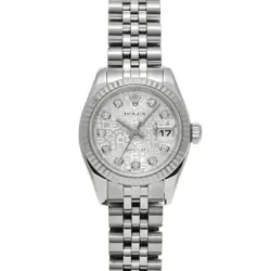 USED ROLEX DATEJUST 179174G SILVER CASE SIZE 26×26MM LADIES WATCH #41104
