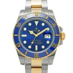 USED ROLEX SUBMARINER DATE 116613LB BLUE CASE SIZE 40×40MM MEN'S WATCH #41114