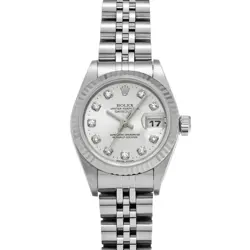 USED ROLEX DATEJUST 79174G SILVER CASE SIZE 26×26MM LADIES WATCH #41244