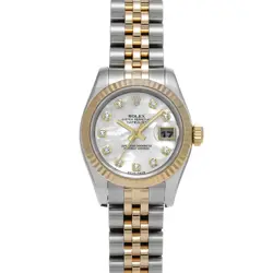 USED ROLEX DATEJUST 179173NG WHITE CASE SIZE 26×26MM LADIES WATCH #4174