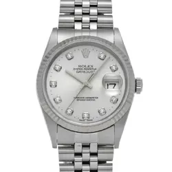 USED ROLEX DATEJUST 16234G SILVER CASE SIZE 36×36MM MEN'S WATCH #42364